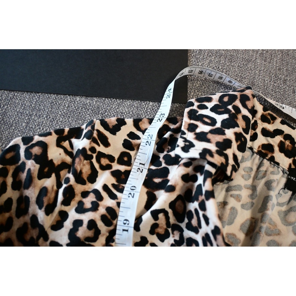 INC Leopard Print Ruched Front Top - Picture 7 of 7